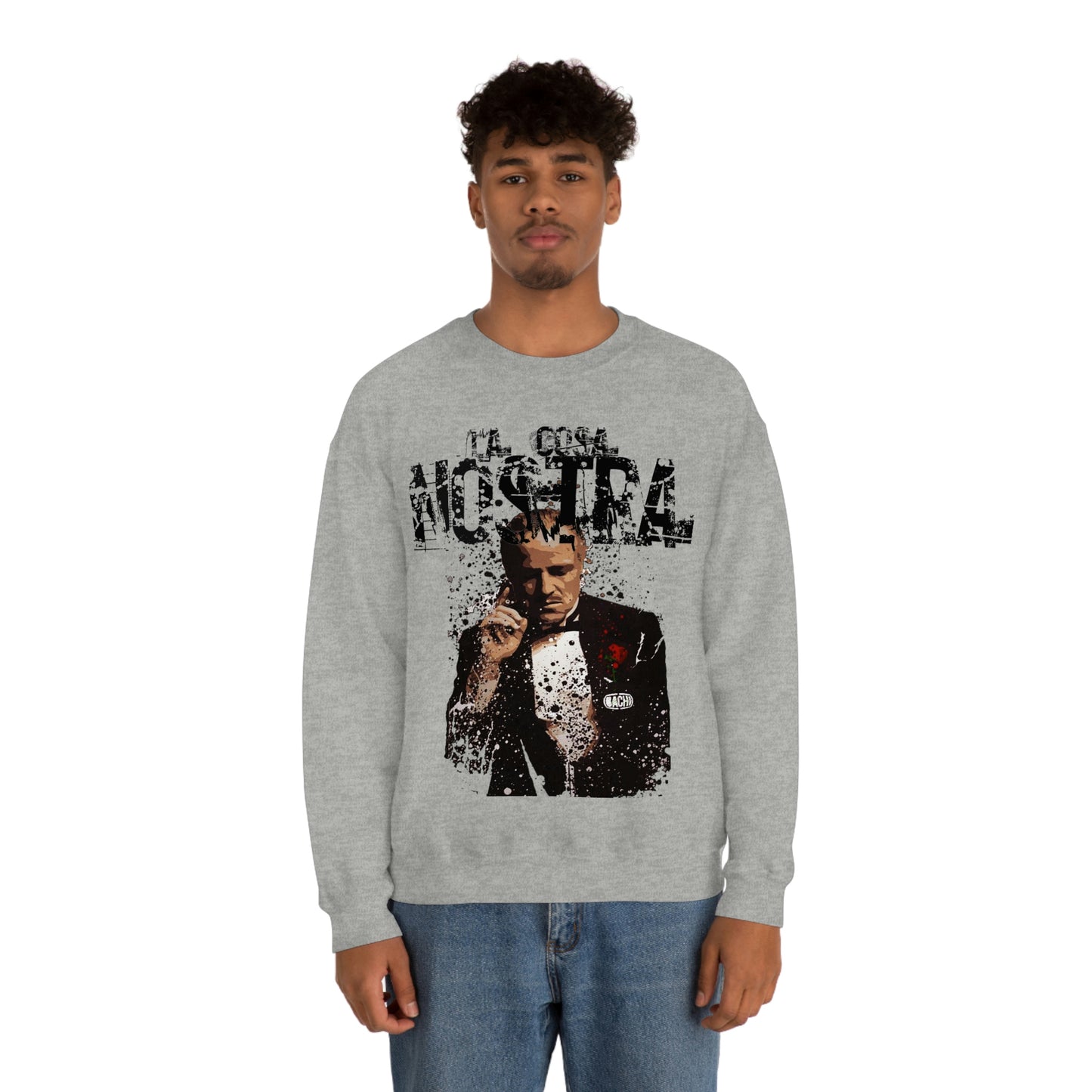 Heavyweight Vintage Sweatshirt - Mafia Cinema Graphic Streetwear (Bachi)