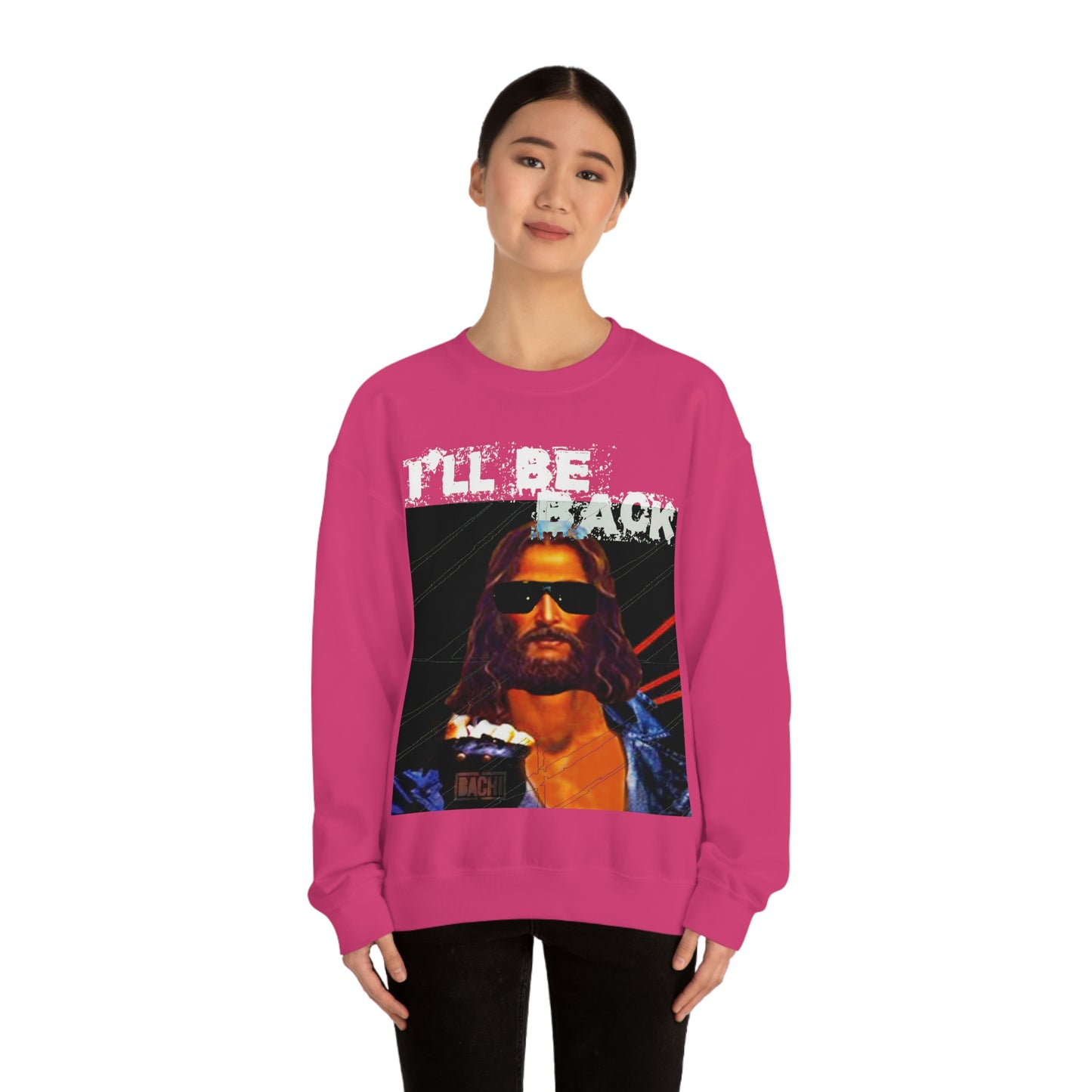 Oversized Graphic Sweatshirt - 80s Sci-Fi Cinema Parody Streetwear (Bachi)