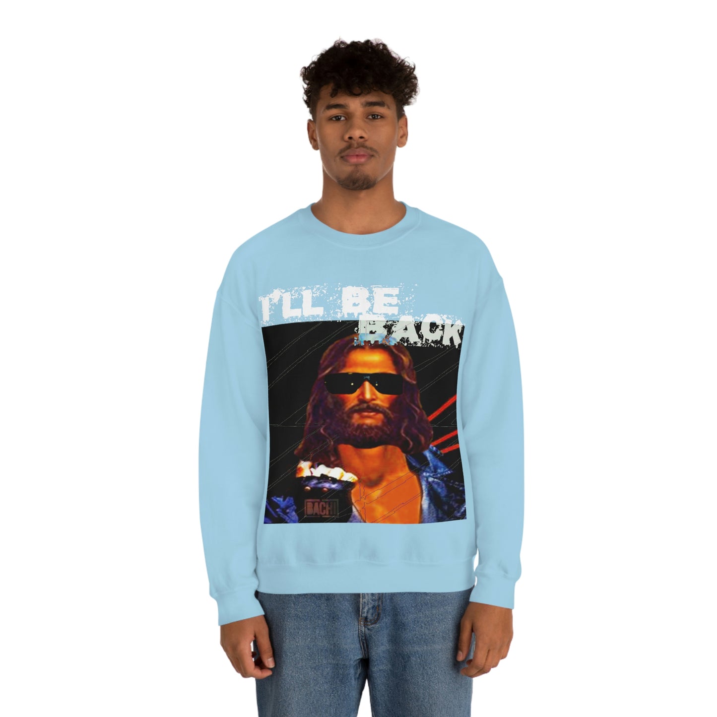 Oversized Graphic Sweatshirt - 80s Sci-Fi Cinema Parody Streetwear (Bachi)