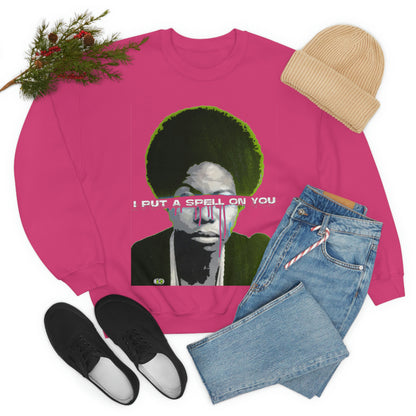 Vintage Soul Music Graphic Sweatshirt - Female Jazz Portrait Print (Bachi)