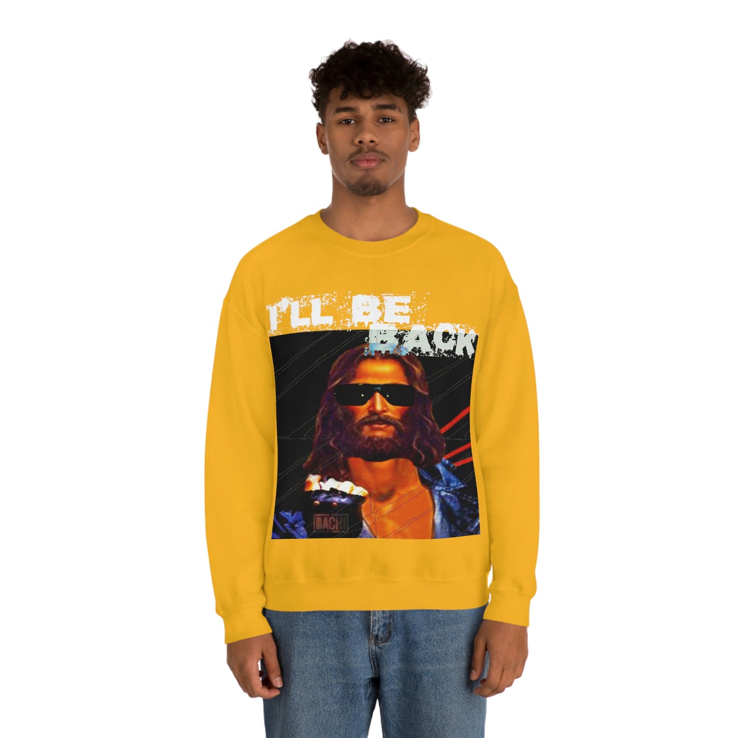 Oversized Graphic Sweatshirt - 80s Sci-Fi Cinema Parody Streetwear (Bachi)