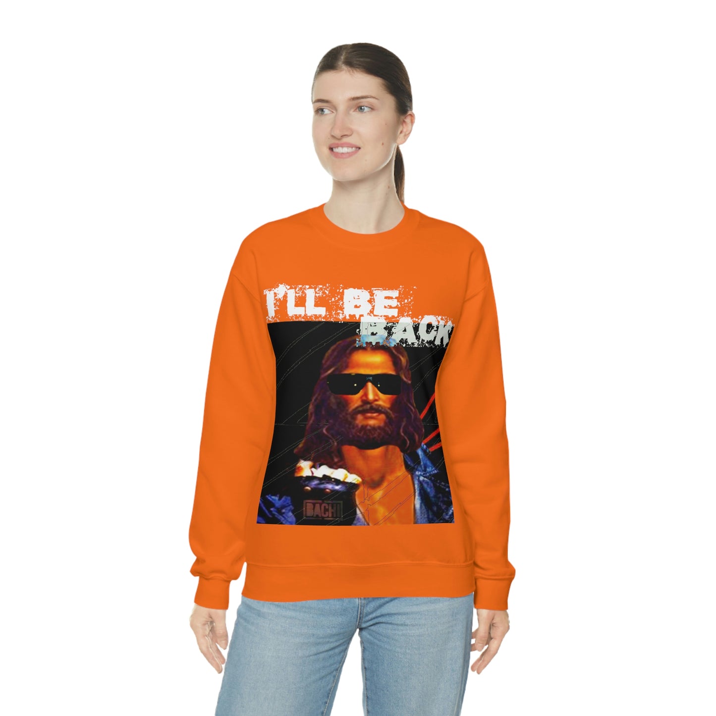 Oversized Graphic Sweatshirt - 80s Sci-Fi Cinema Parody Streetwear (Bachi)