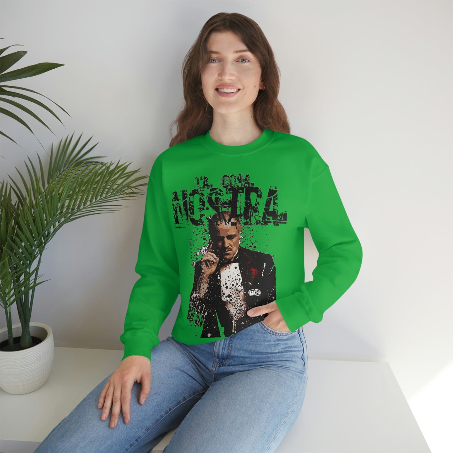 Heavyweight Vintage Sweatshirt - Mafia Cinema Graphic Streetwear (Bachi)