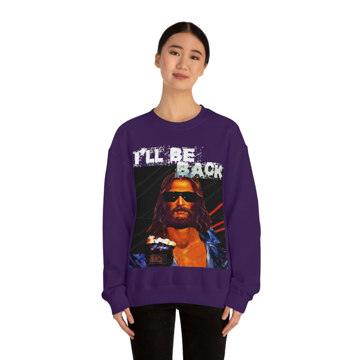Oversized Graphic Sweatshirt - 80s Sci-Fi Cinema Parody Streetwear (Bachi)