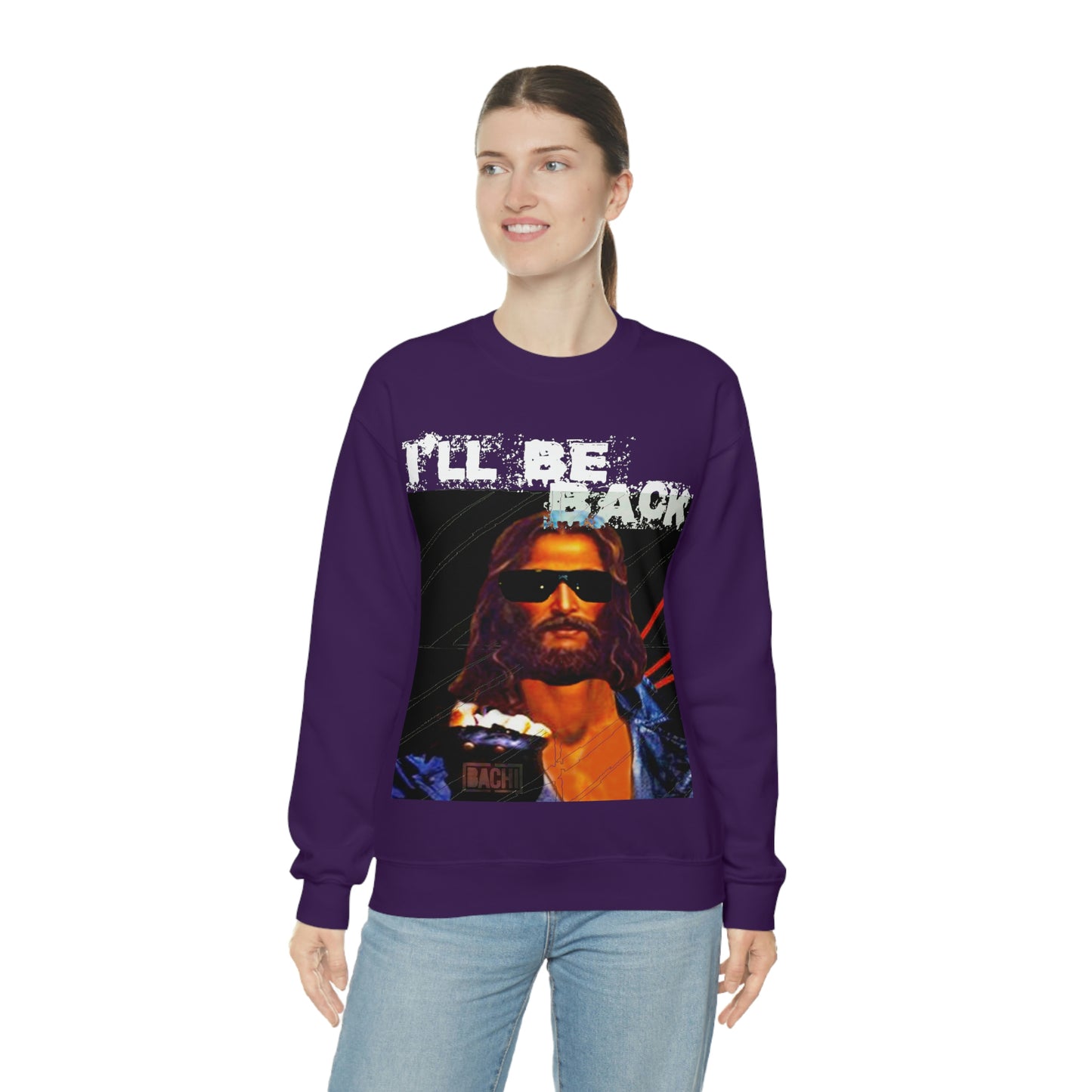 Oversized Graphic Sweatshirt - 80s Sci-Fi Cinema Parody Streetwear (Bachi)