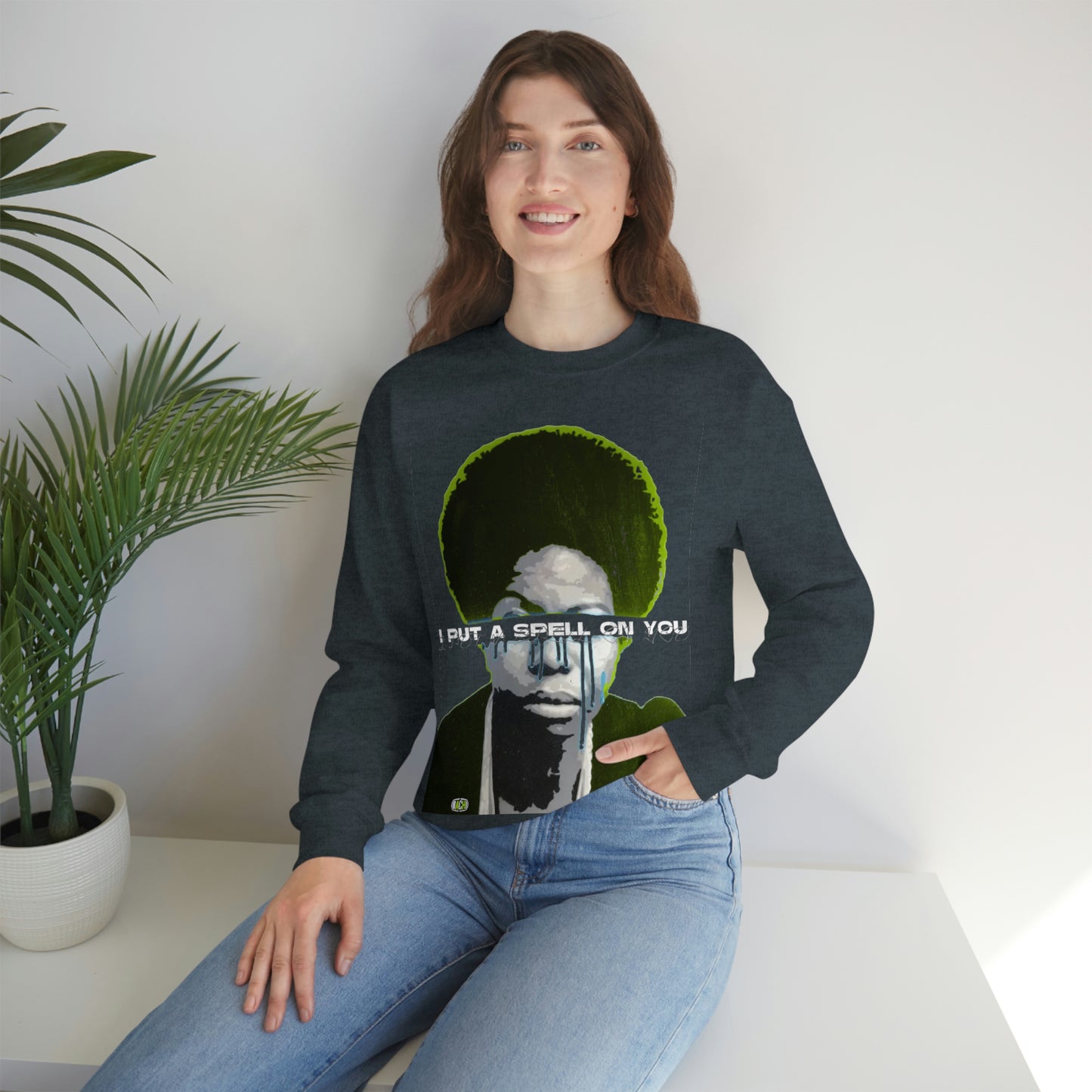Vintage Soul Music Graphic Sweatshirt - Female Jazz Portrait Print (Bachi)