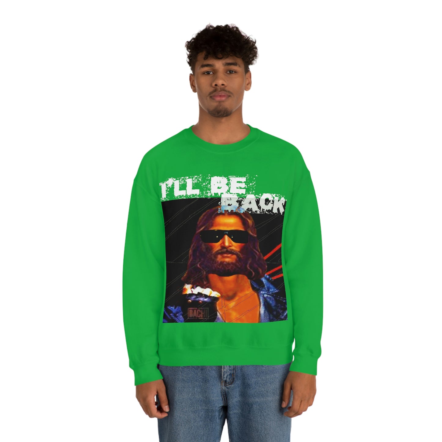 Oversized Graphic Sweatshirt - 80s Sci-Fi Cinema Parody Streetwear (Bachi)
