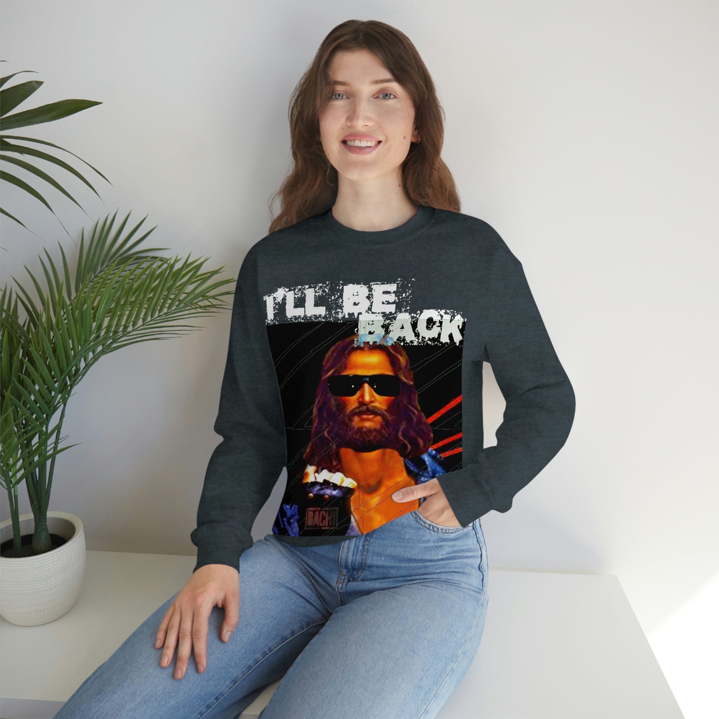 Oversized Graphic Sweatshirt - 80s Sci-Fi Cinema Parody Streetwear (Bachi)