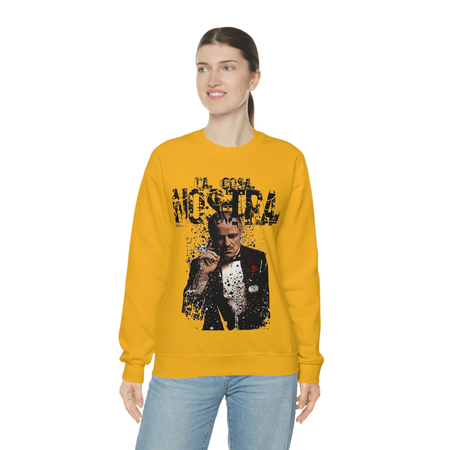 Heavyweight Vintage Sweatshirt - Mafia Cinema Graphic Streetwear (Bachi)