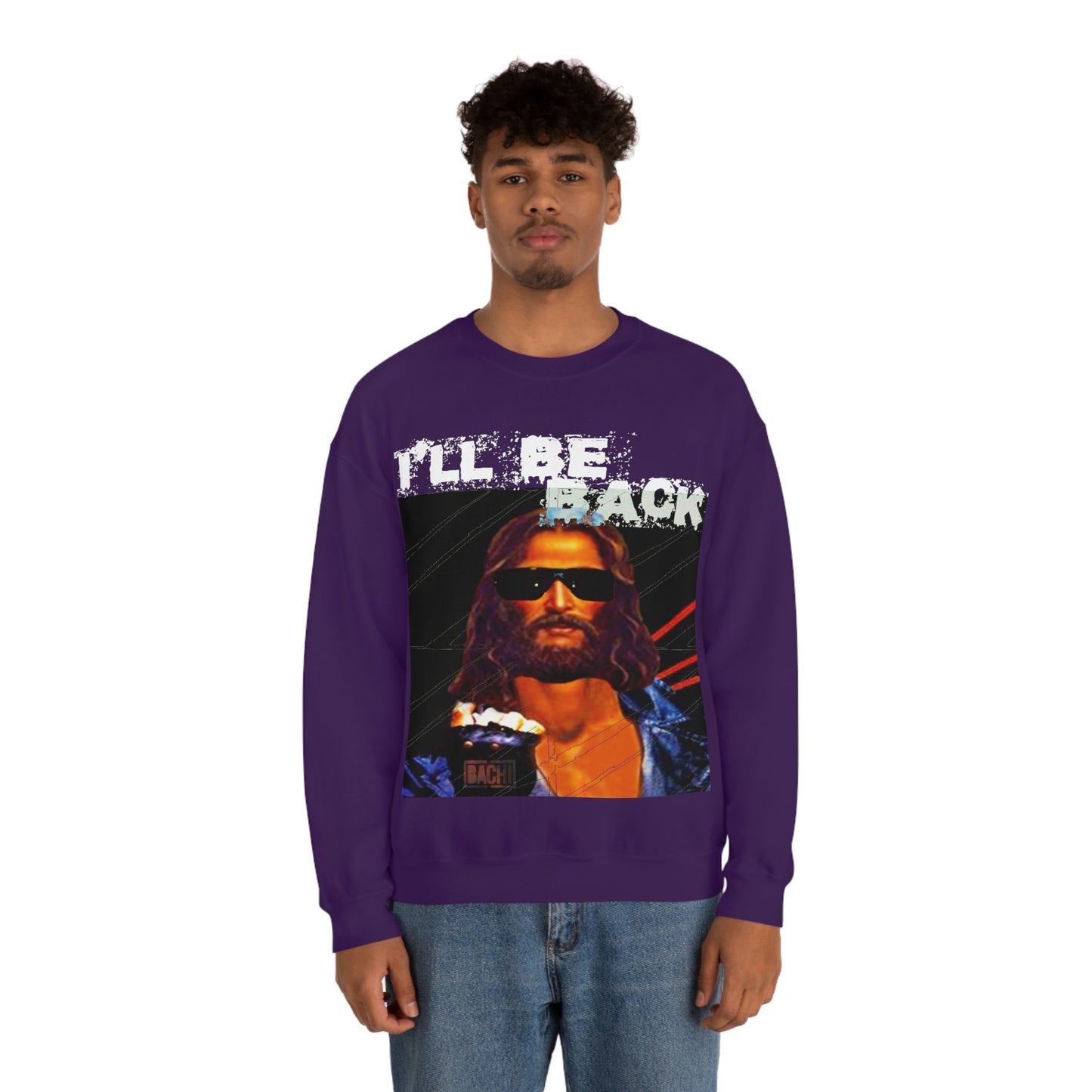 Oversized Graphic Sweatshirt - 80s Sci-Fi Cinema Parody Streetwear (Bachi)