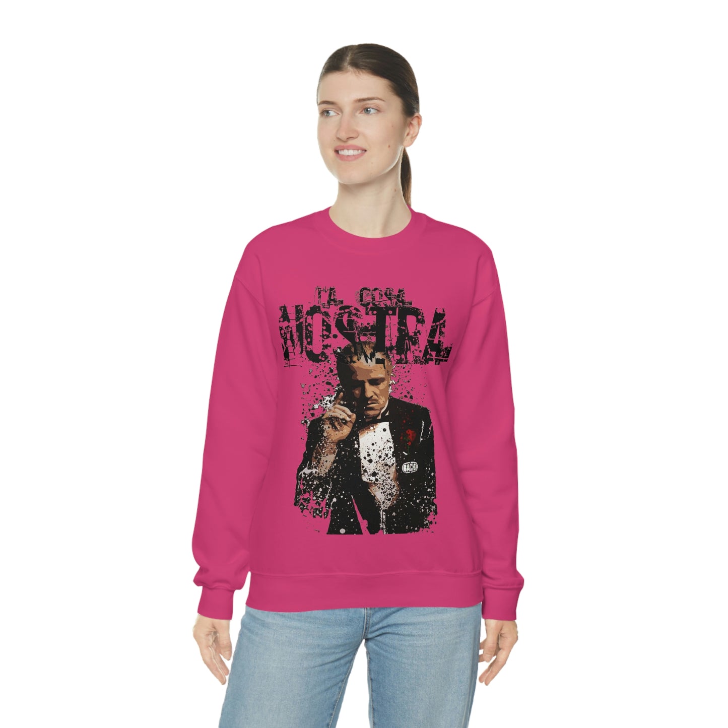 Heavyweight Vintage Sweatshirt - Mafia Cinema Graphic Streetwear (Bachi)