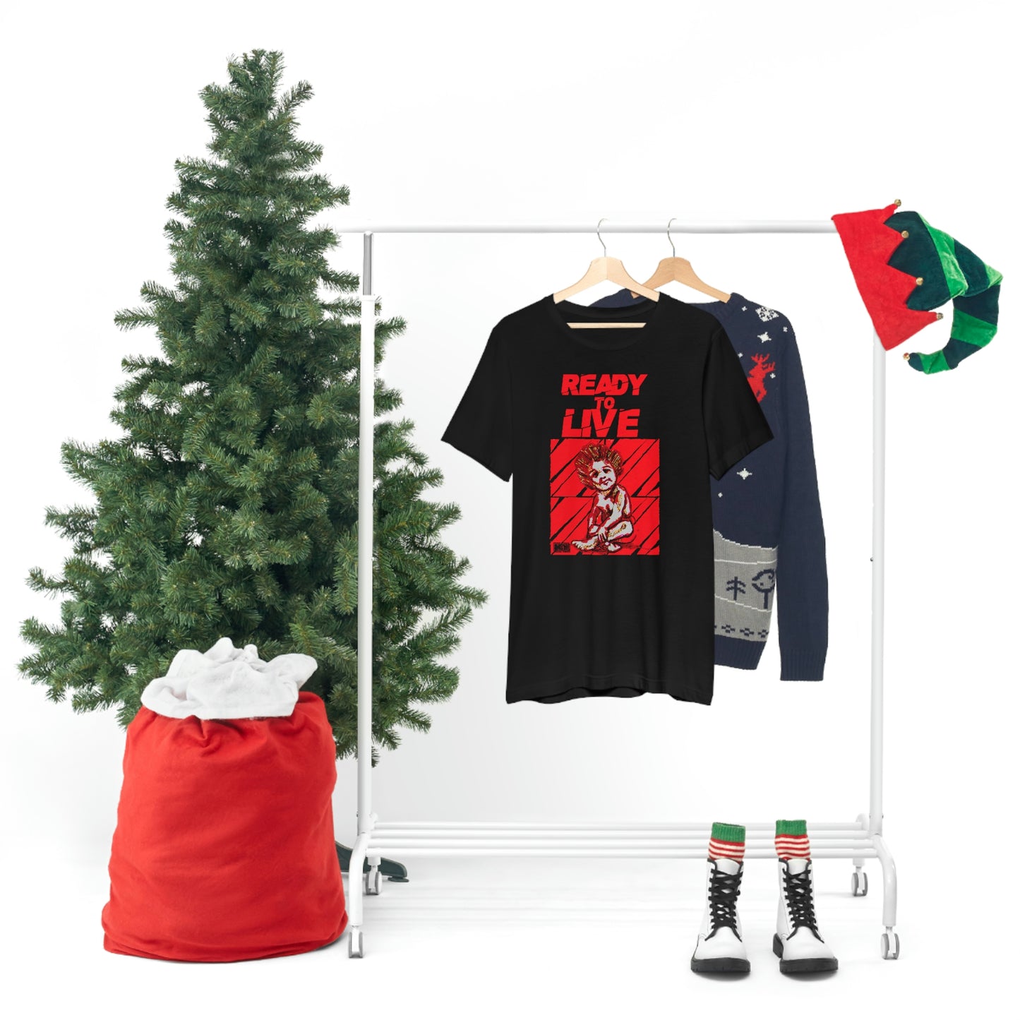 Unisex T-shirt Ready To Live In Red