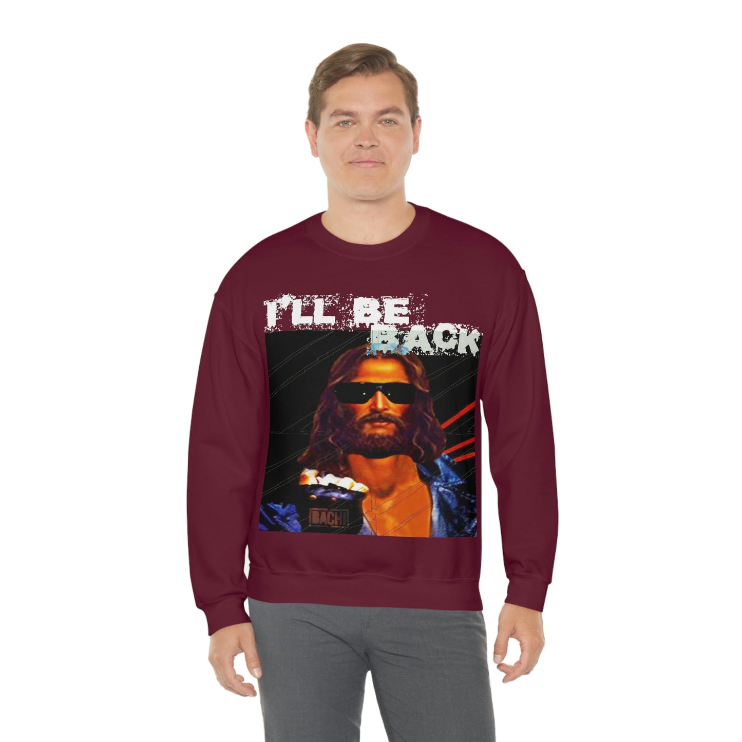 Oversized Graphic Sweatshirt - 80s Sci-Fi Cinema Parody Streetwear (Bachi)