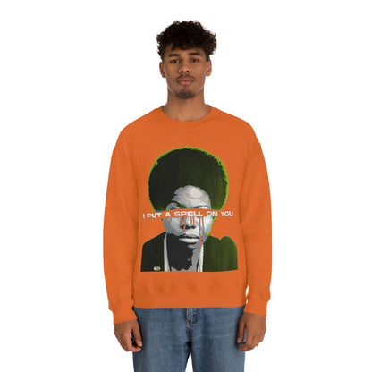 Vintage Soul Music Graphic Sweatshirt - Female Jazz Portrait Print (Bachi)