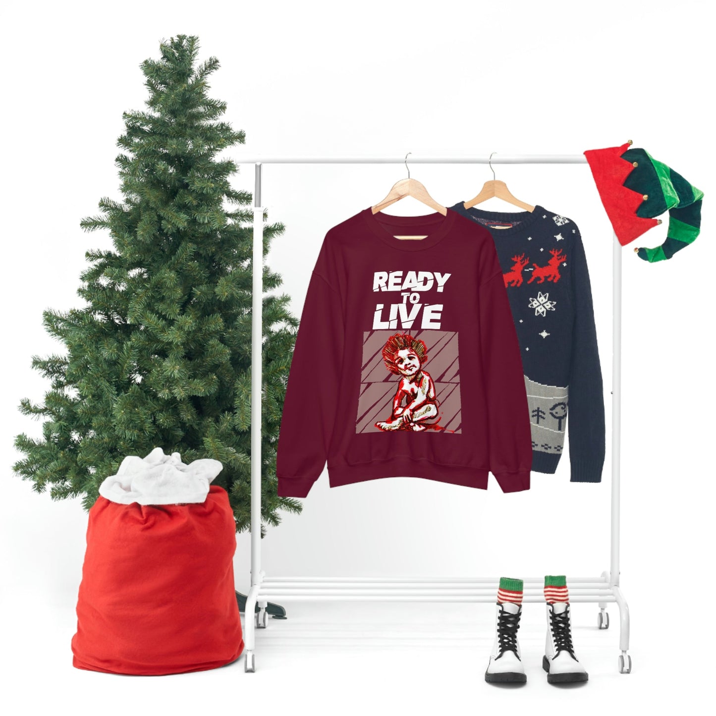 Unisex Sweater Ready to Live Printify