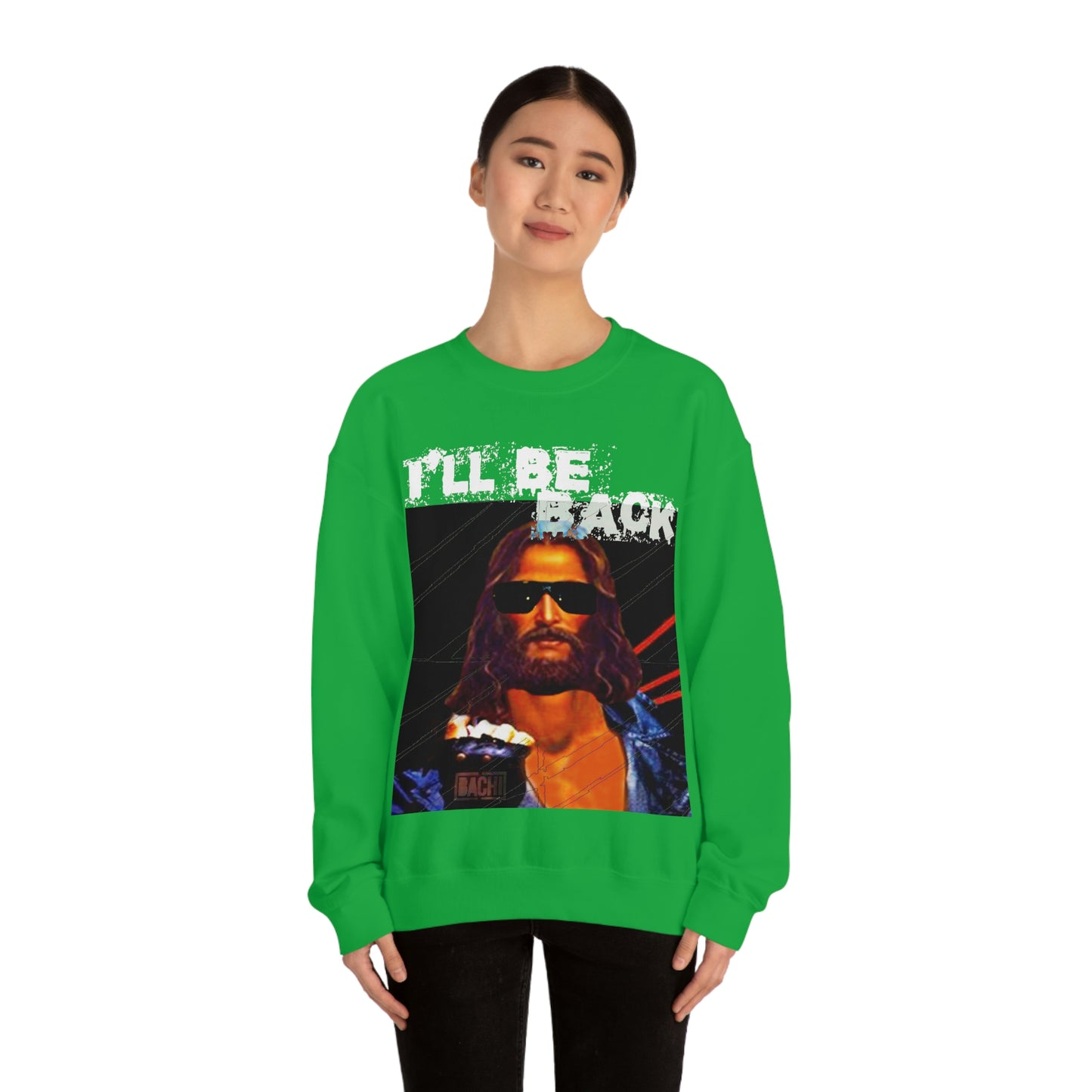 Oversized Graphic Sweatshirt - 80s Sci-Fi Cinema Parody Streetwear (Bachi)