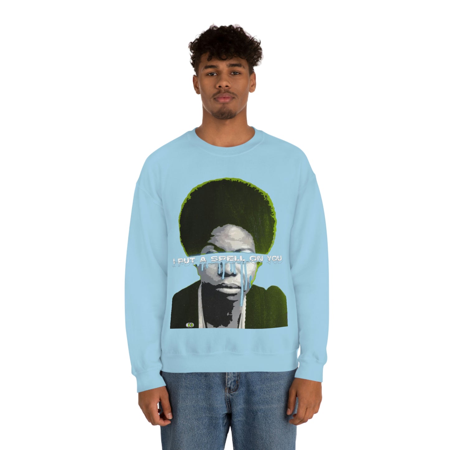 Vintage Soul Music Graphic Sweatshirt - Female Jazz Portrait Print (Bachi)