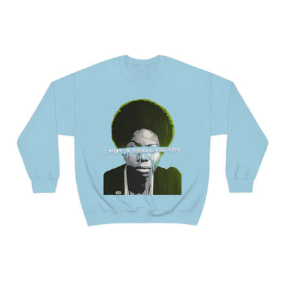 Vintage Soul Music Graphic Sweatshirt - Female Jazz Portrait Print (Bachi)