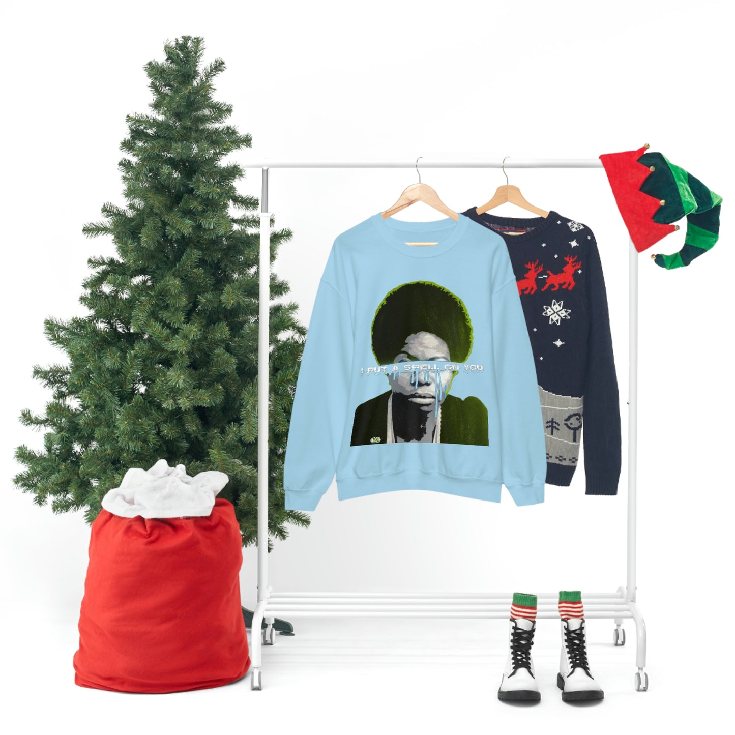 Vintage Soul Music Graphic Sweatshirt - Female Jazz Portrait Print (Bachi)