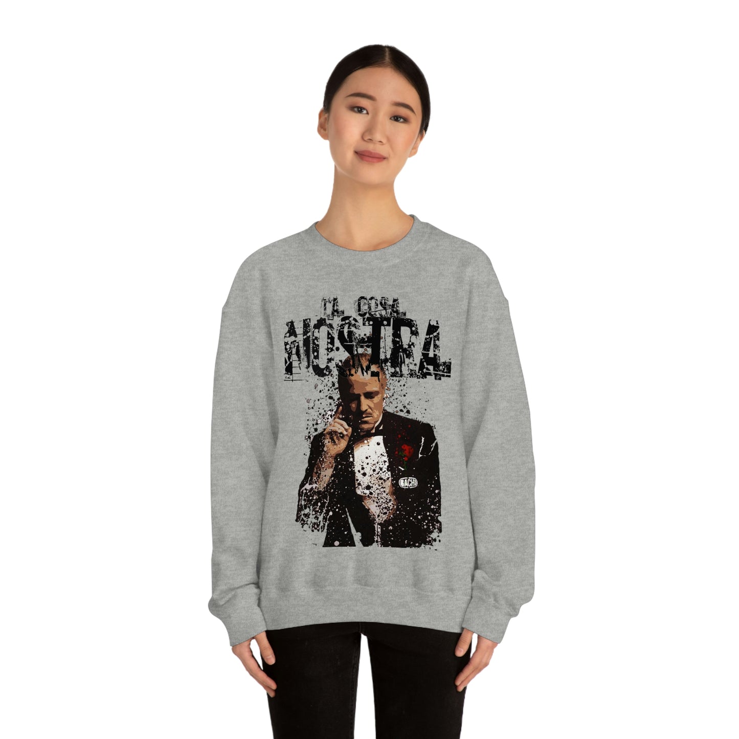 Heavyweight Vintage Sweatshirt - Mafia Cinema Graphic Streetwear (Bachi)