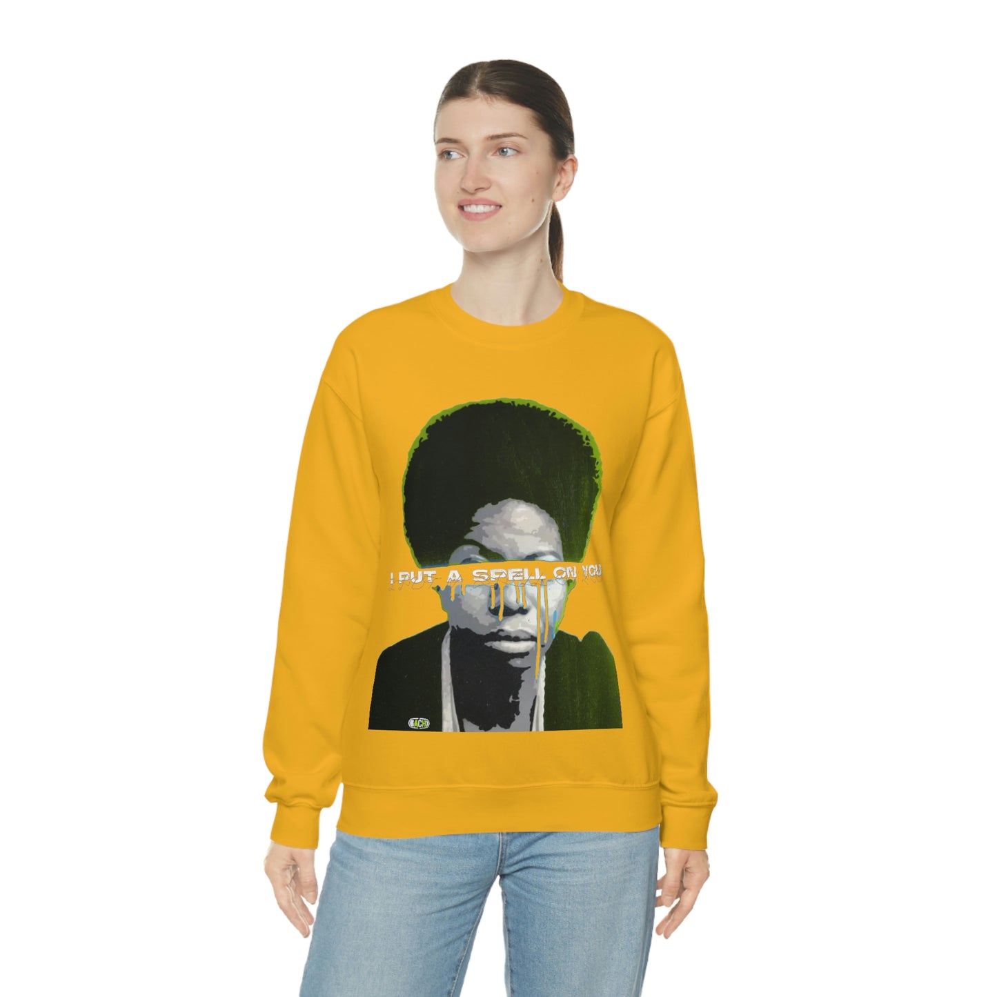 Vintage Soul Music Graphic Sweatshirt - Female Jazz Portrait Print (Bachi)
