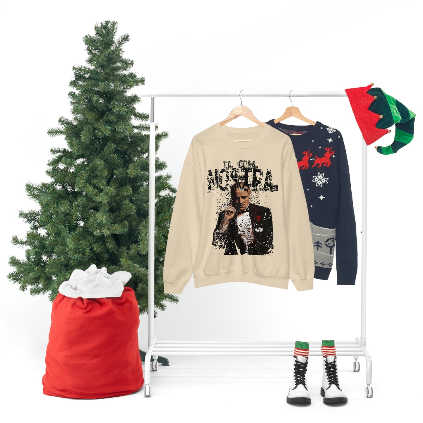 Heavyweight Vintage Sweatshirt - Mafia Cinema Graphic Streetwear (Bachi)