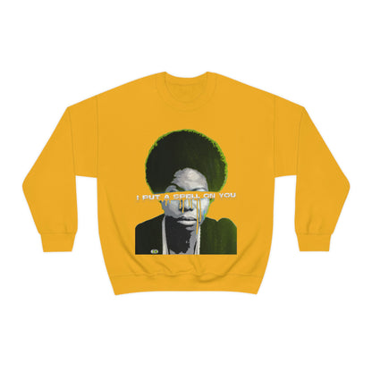 Vintage Soul Music Graphic Sweatshirt - Female Jazz Portrait Print (Bachi)