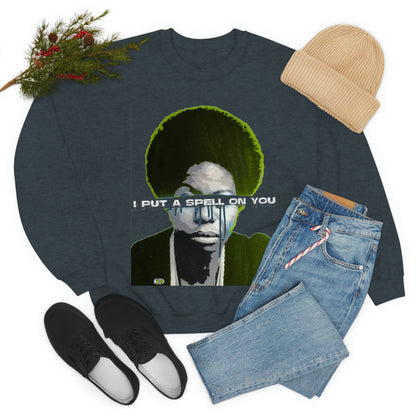 Vintage Soul Music Graphic Sweatshirt - Female Jazz Portrait Print (Bachi)