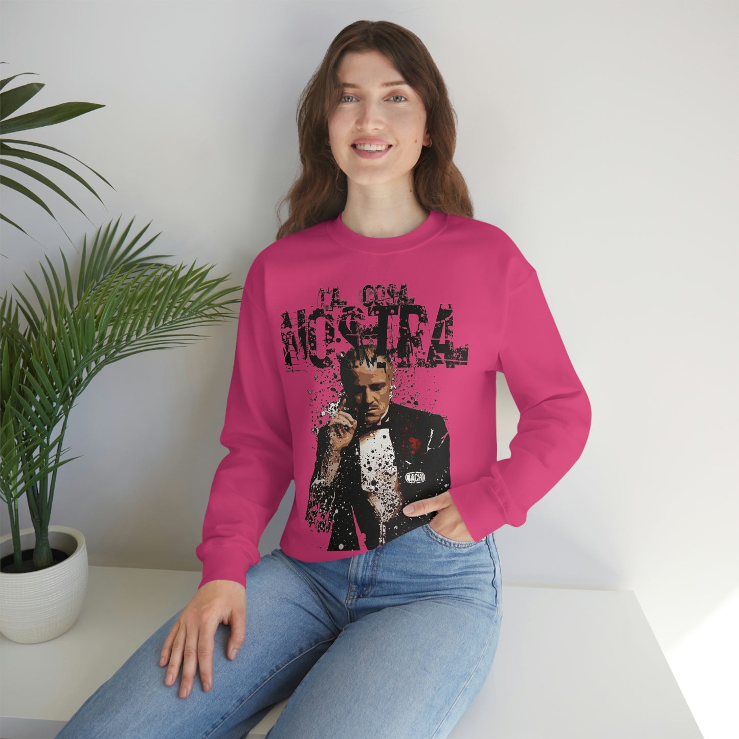 Heavyweight Vintage Sweatshirt - Mafia Cinema Graphic Streetwear (Bachi)