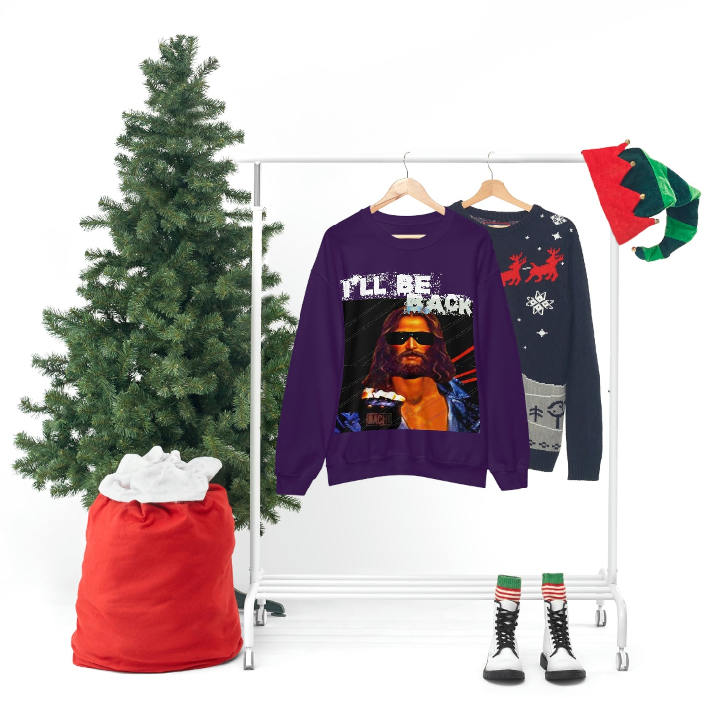 Oversized Graphic Sweatshirt - 80s Sci-Fi Cinema Parody Streetwear (Bachi)