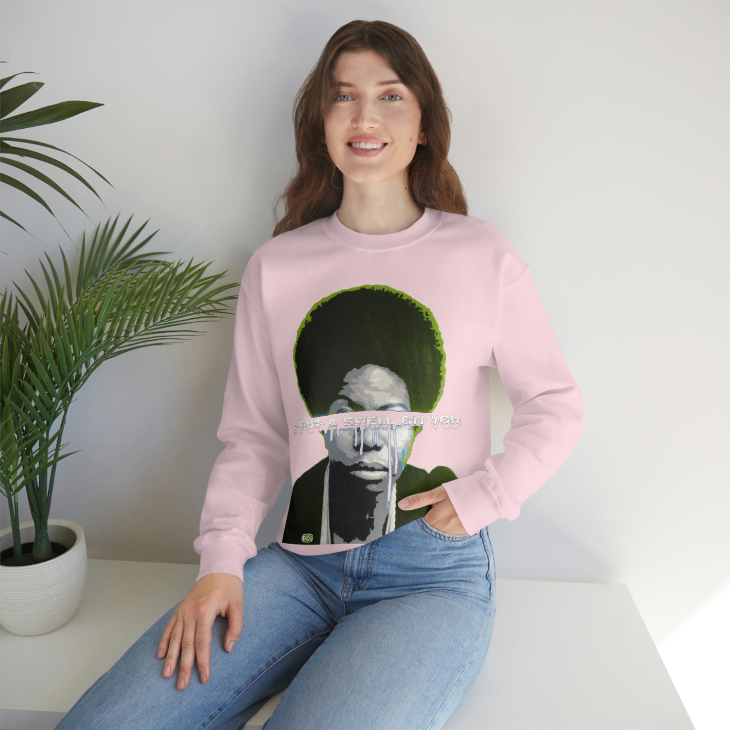 Vintage Soul Music Graphic Sweatshirt - Female Jazz Portrait Print (Bachi)