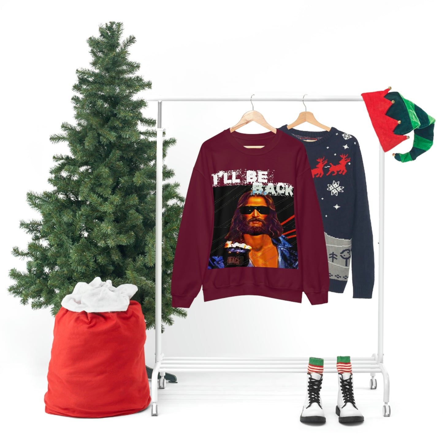 Oversized Graphic Sweatshirt - 80s Sci-Fi Cinema Parody Streetwear (Bachi)
