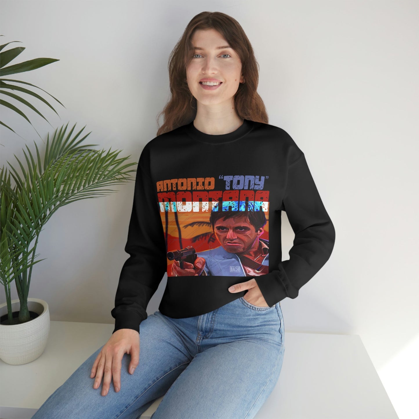 Unisex Sweatshirt Antonio Tony Montana Scarface Printify