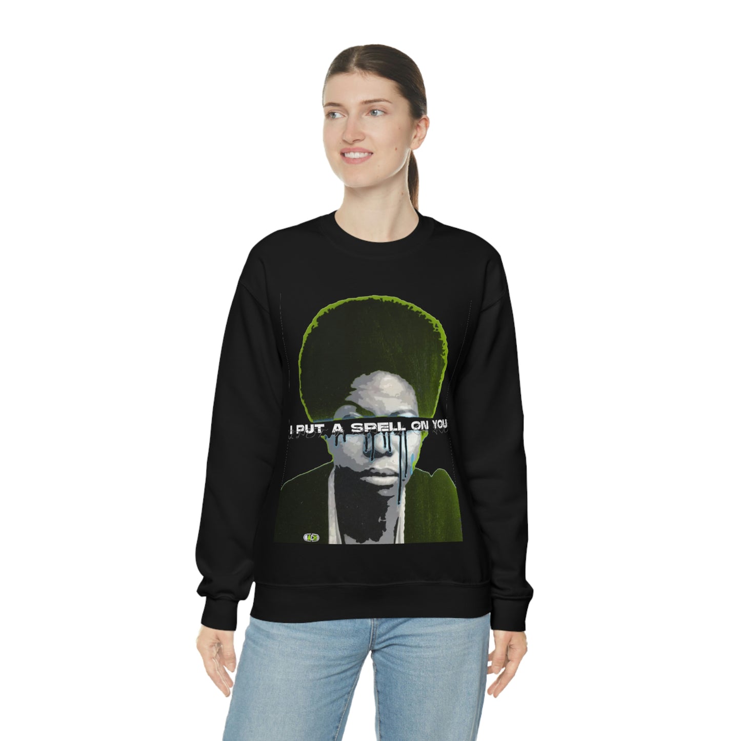 Vintage Soul Music Graphic Sweatshirt - Female Jazz Portrait Print (Bachi)