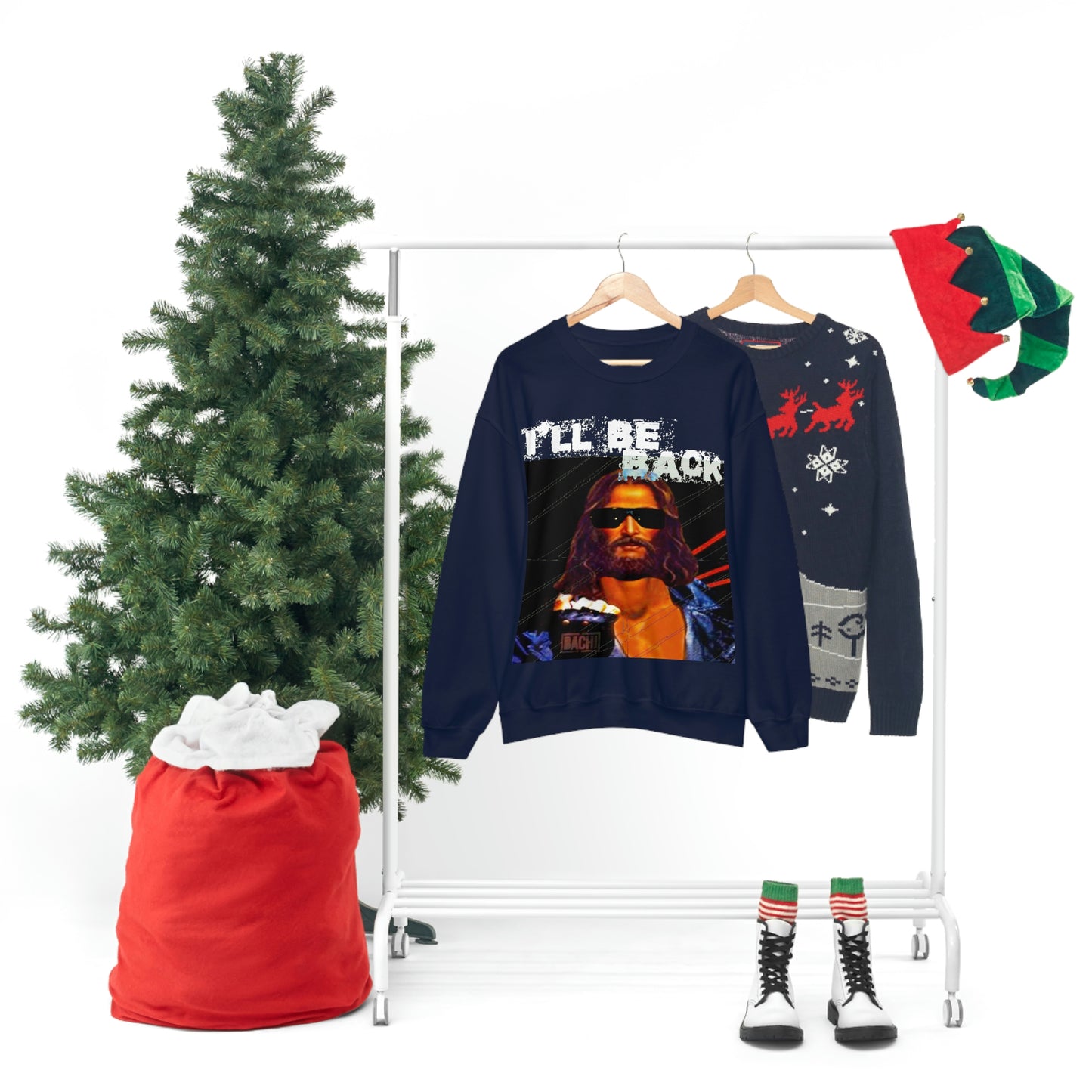 Oversized Graphic Sweatshirt - 80s Sci-Fi Cinema Parody Streetwear (Bachi)