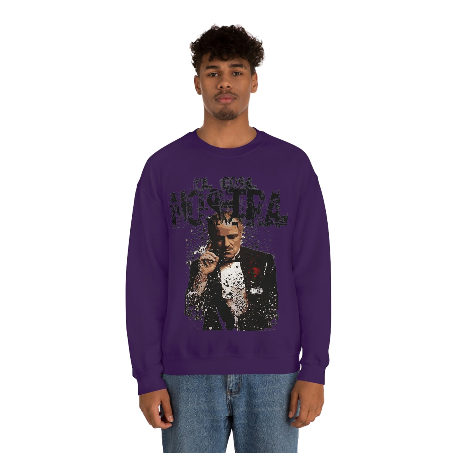 Heavyweight Vintage Sweatshirt - Mafia Cinema Graphic Streetwear (Bachi)