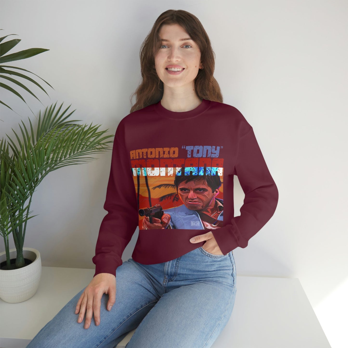 Unisex Sweatshirt Antonio Tony Montana Scarface Printify