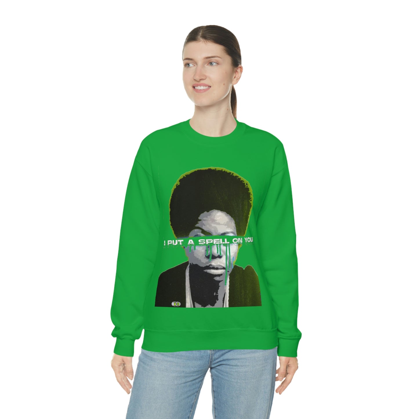 Vintage Soul Music Graphic Sweatshirt - Female Jazz Portrait Print (Bachi)