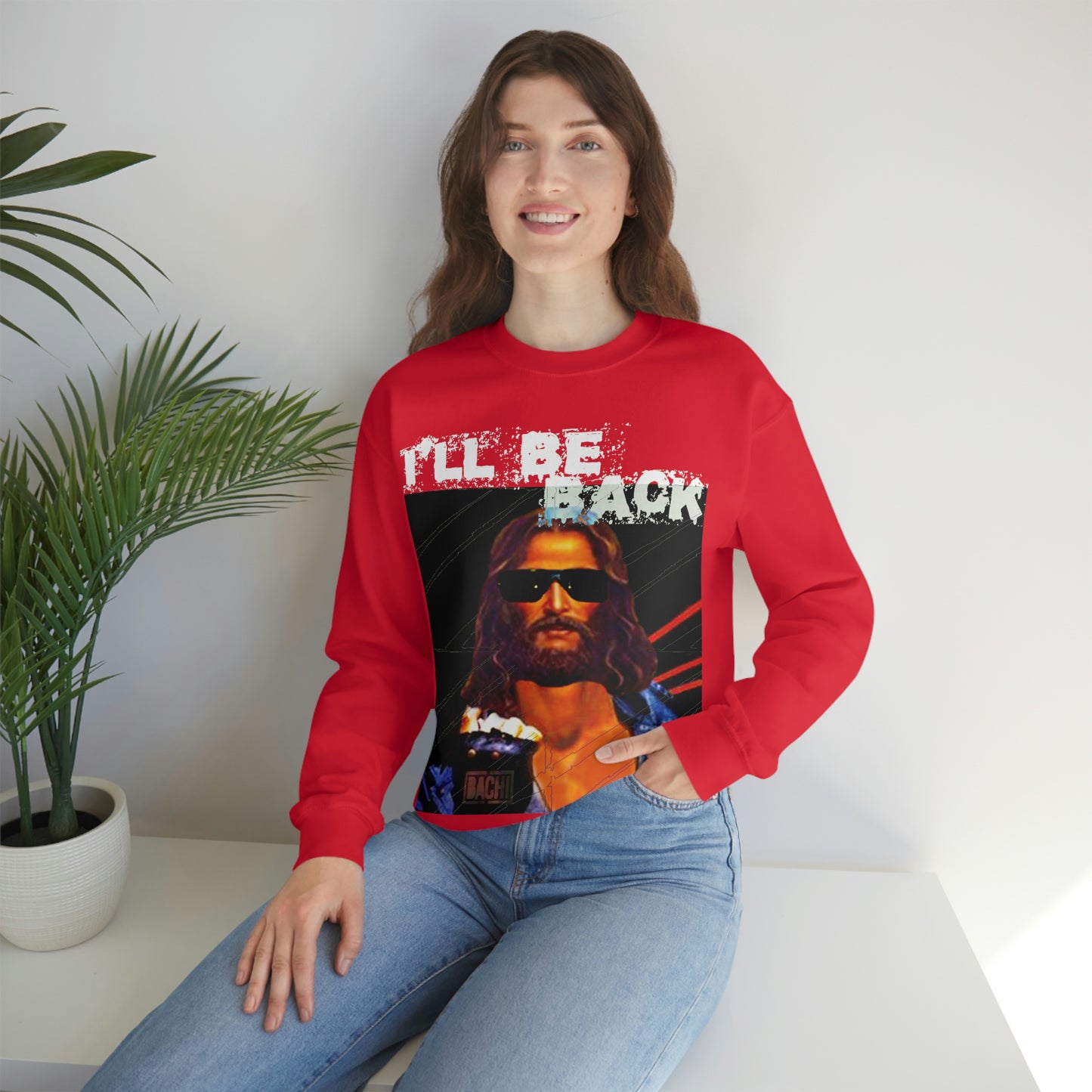 Oversized Graphic Sweatshirt - 80s Sci-Fi Cinema Parody Streetwear (Bachi)