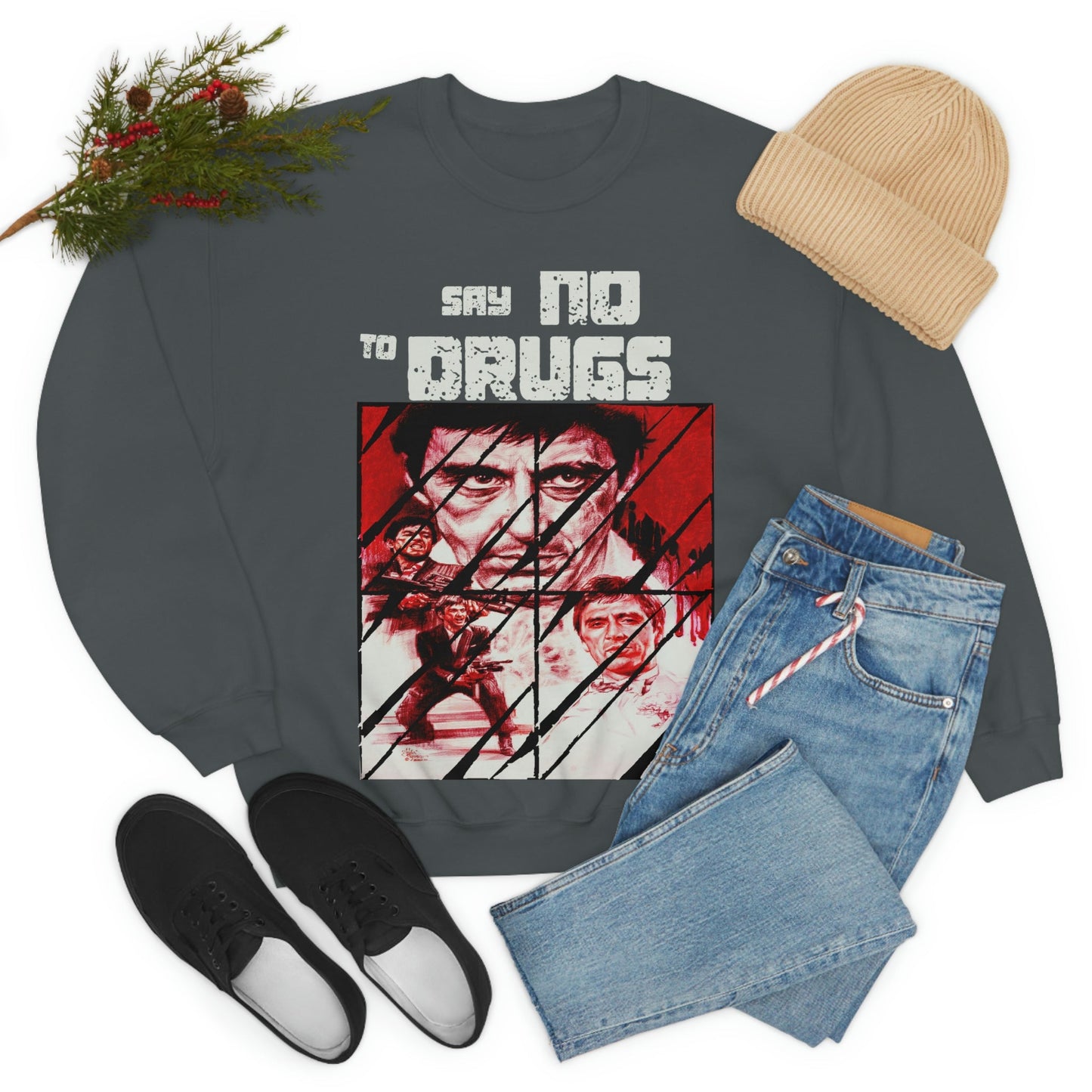 Unisex Sweater Scarface faces Printify