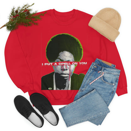 Vintage Soul Music Graphic Sweatshirt - Female Jazz Portrait Print (Bachi)