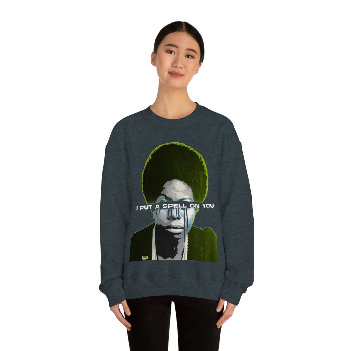 Vintage Soul Music Graphic Sweatshirt - Female Jazz Portrait Print (Bachi)