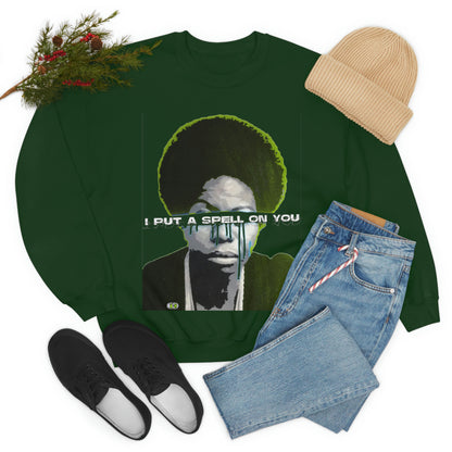 Vintage Soul Music Graphic Sweatshirt - Female Jazz Portrait Print (Bachi)