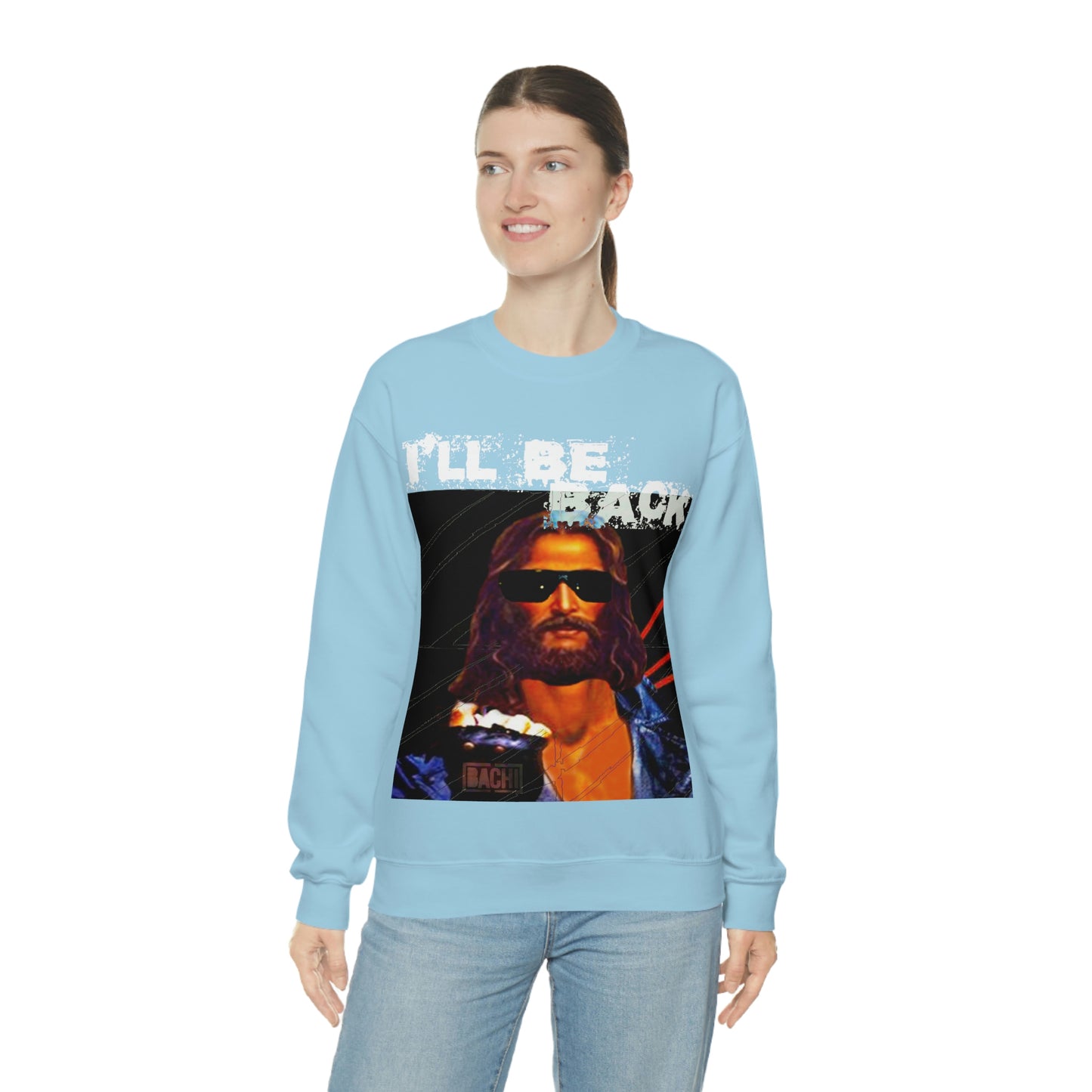 Oversized Graphic Sweatshirt - 80s Sci-Fi Cinema Parody Streetwear (Bachi)