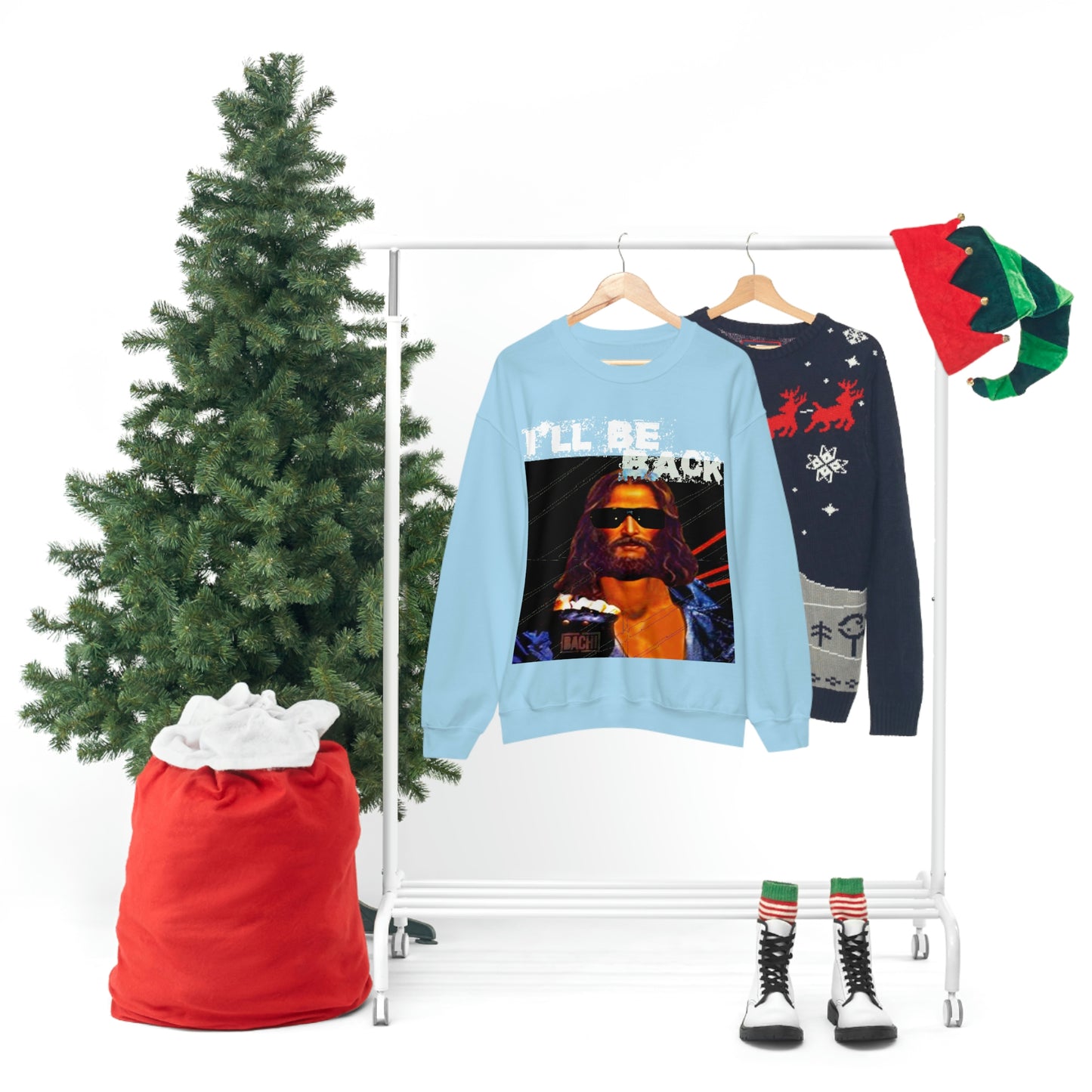 Oversized Graphic Sweatshirt - 80s Sci-Fi Cinema Parody Streetwear (Bachi)