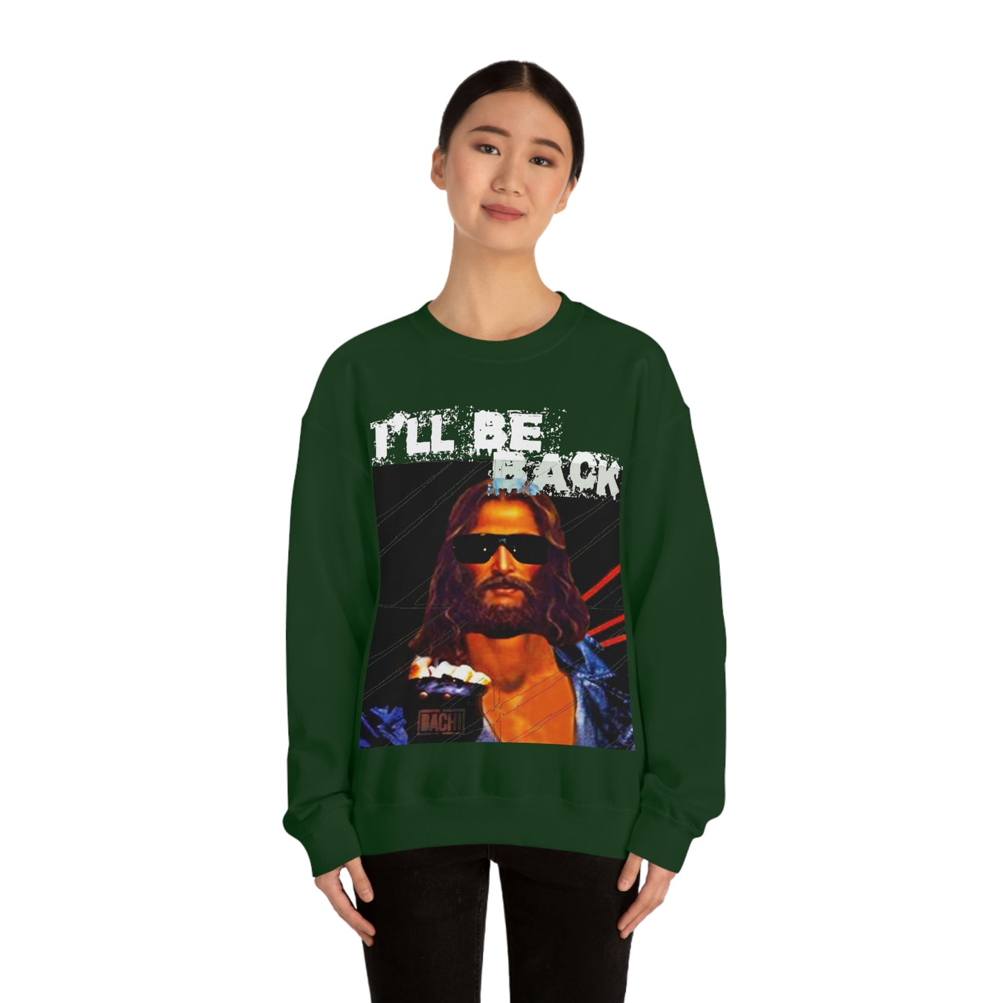 Oversized Graphic Sweatshirt - 80s Sci-Fi Cinema Parody Streetwear (Bachi)