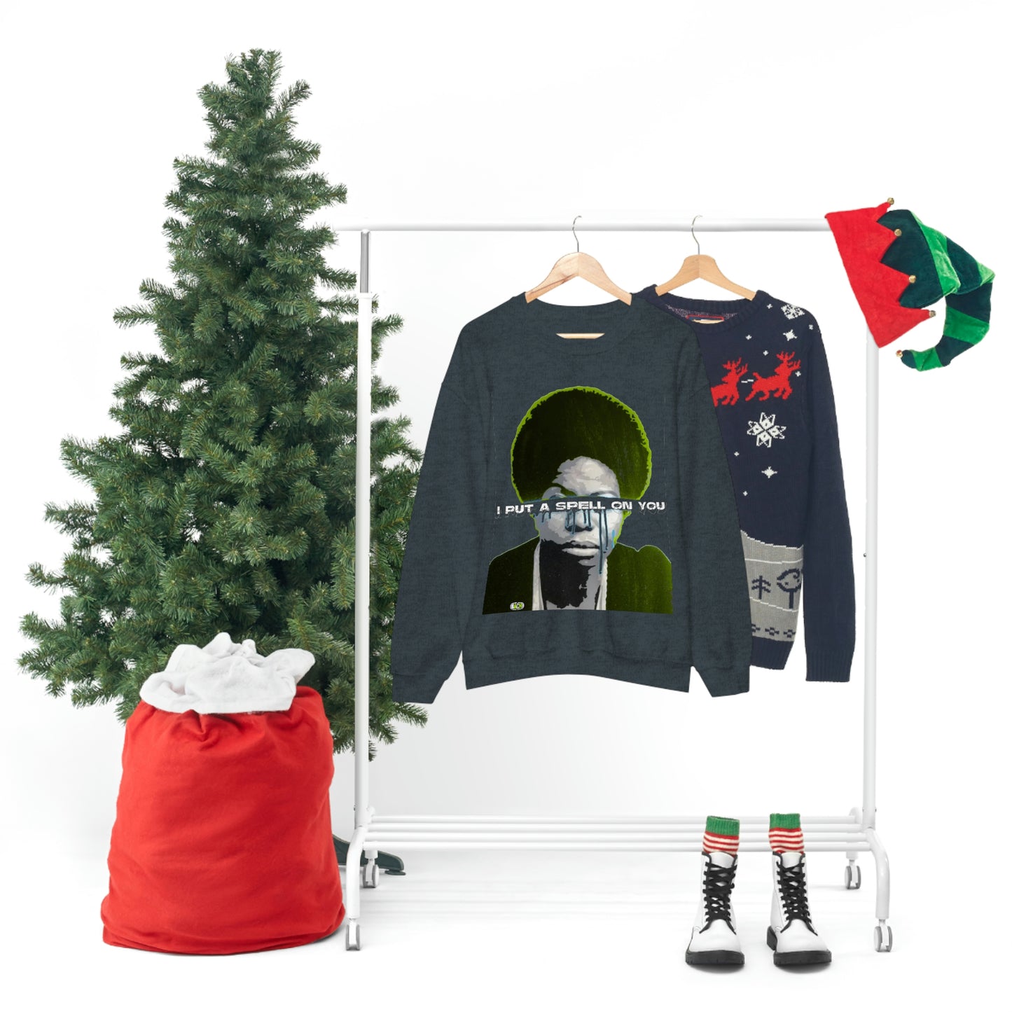 Vintage Soul Music Graphic Sweatshirt - Female Jazz Portrait Print (Bachi)