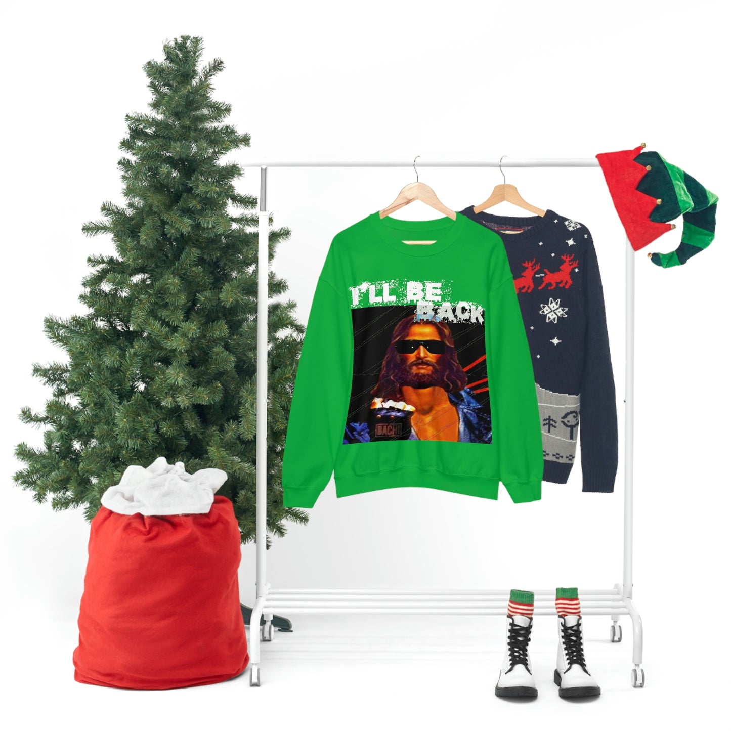 Oversized Graphic Sweatshirt - 80s Sci-Fi Cinema Parody Streetwear (Bachi)