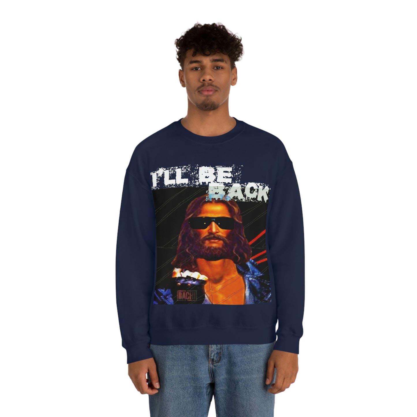 Oversized Graphic Sweatshirt - 80s Sci-Fi Cinema Parody Streetwear (Bachi)