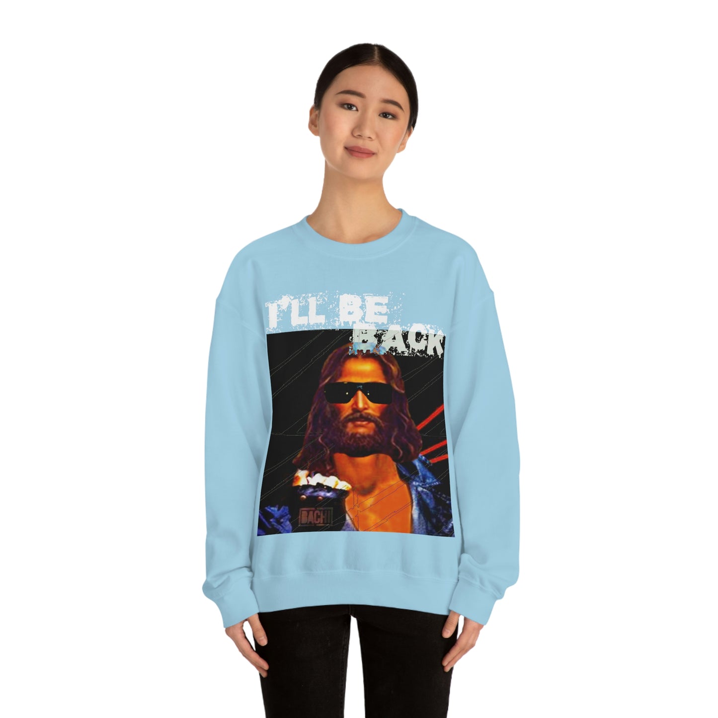 Oversized Graphic Sweatshirt - 80s Sci-Fi Cinema Parody Streetwear (Bachi)